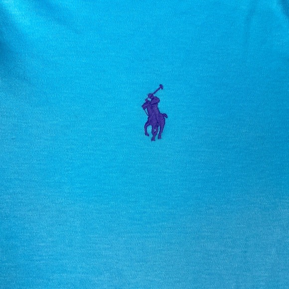Polo Ralph Lauren Mens Large Light Blue Short Sleeve Pony Logo Polo Shirt LG - Picture 4 of 8